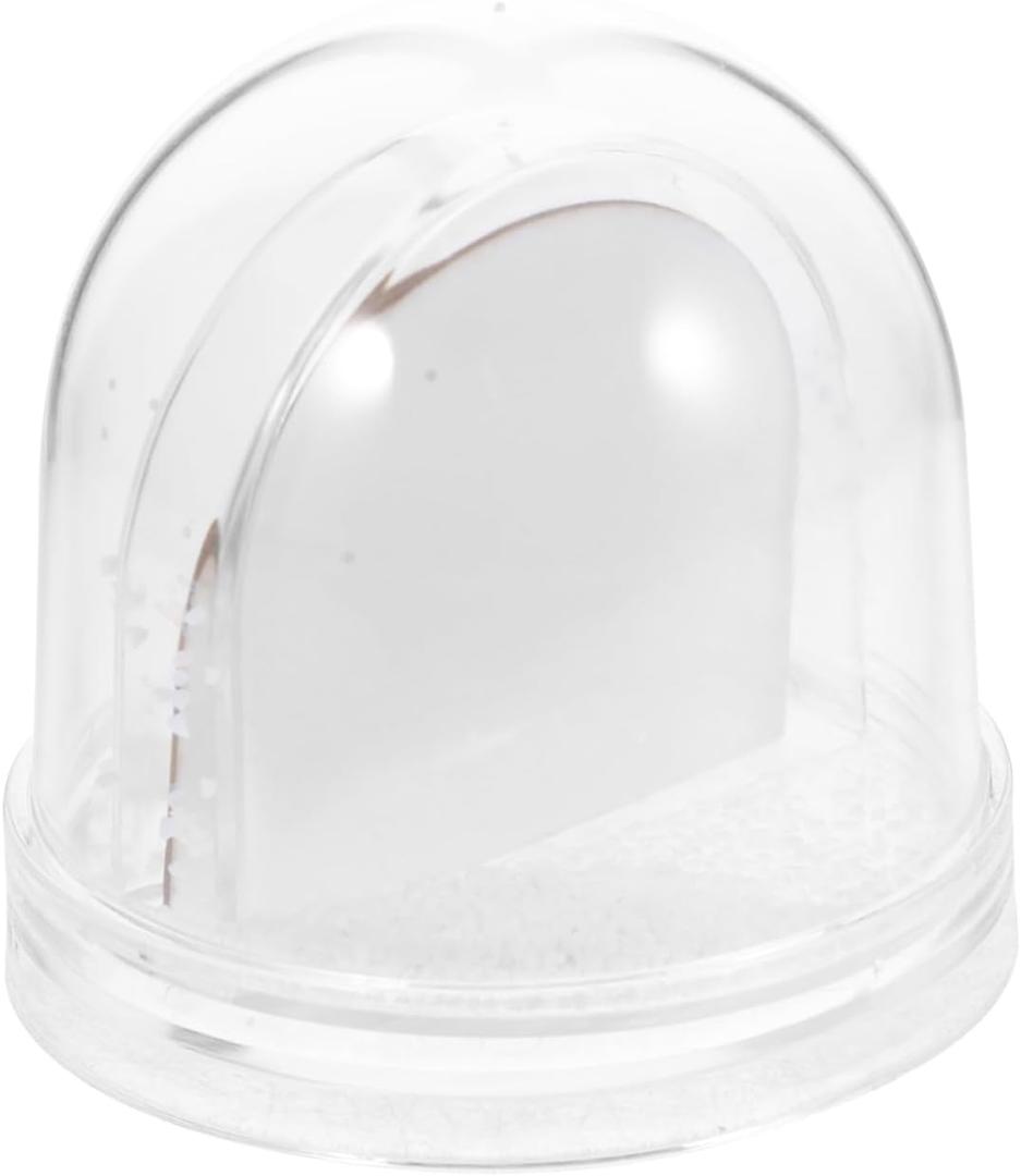 ORFOFE Diy Photo Snow Globe Kit Blank Frame with Heat Transfer Paper 3.54 Inch Acrylic Snow Globe Picture Frame for Home Decor and (9.00X9.00X8.50CM, As Shown)