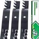 742-04053 942-04053C Lawn Mower Blades Gator Mulching Blades for Cub Cadet 50 Inch Deck Replacement for Troy Bilt Mustang XP RZT 50 LT1050 942-04053 942-04053A 742-04053A 742-04053C 3Pack