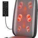 COMFIER Shiatsu Back Massager with Heat, Kneading & Vibration,Massage Chair Pad for Back Relief deep,Chair Massager for,Hip,Heated seat Cushion,Home Office,Gifts for Women Men,Dad,Mom (Gray)