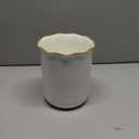 Onniyor Ceramic Kitchen Utensil Holder for Countertop, 7.4 Inch Large Cooking Utensil Crock for Spatulas, Spoons & Tools, Modern Farmhouse Organizer, Multi-Purpose Counter Decor, Easy to Clean, White