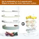 Kamehame Headband and Scrunchie Holder, Bottom Can Place Small Hair Accessories, Clear Acrylic Organizer for Hair Accessories, Hair Clips, Hair Ties, Bows, Pins and More