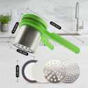 Potato RicerKaileoVista Upgraded Large Stainless Steel Potato Masher with 3 Interchangeable Discs,Unique twisting action makes ricing potato easier