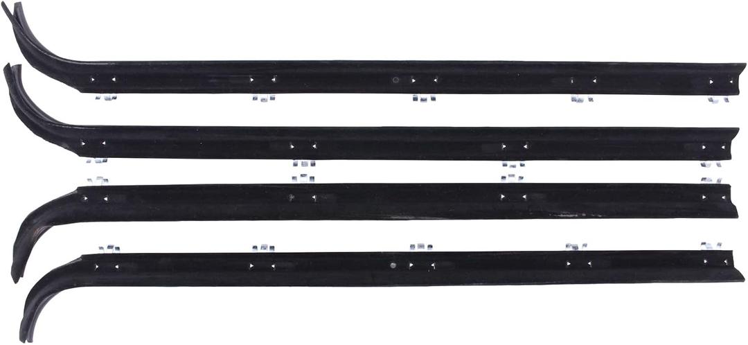 ApplianPar Front Driver and Passenger Side Inner Outer Window Sweep Weatherstrip for Ford Bronco 1985-1996, F150 1984-1996, F250 1984-1996, F350 1984-1997