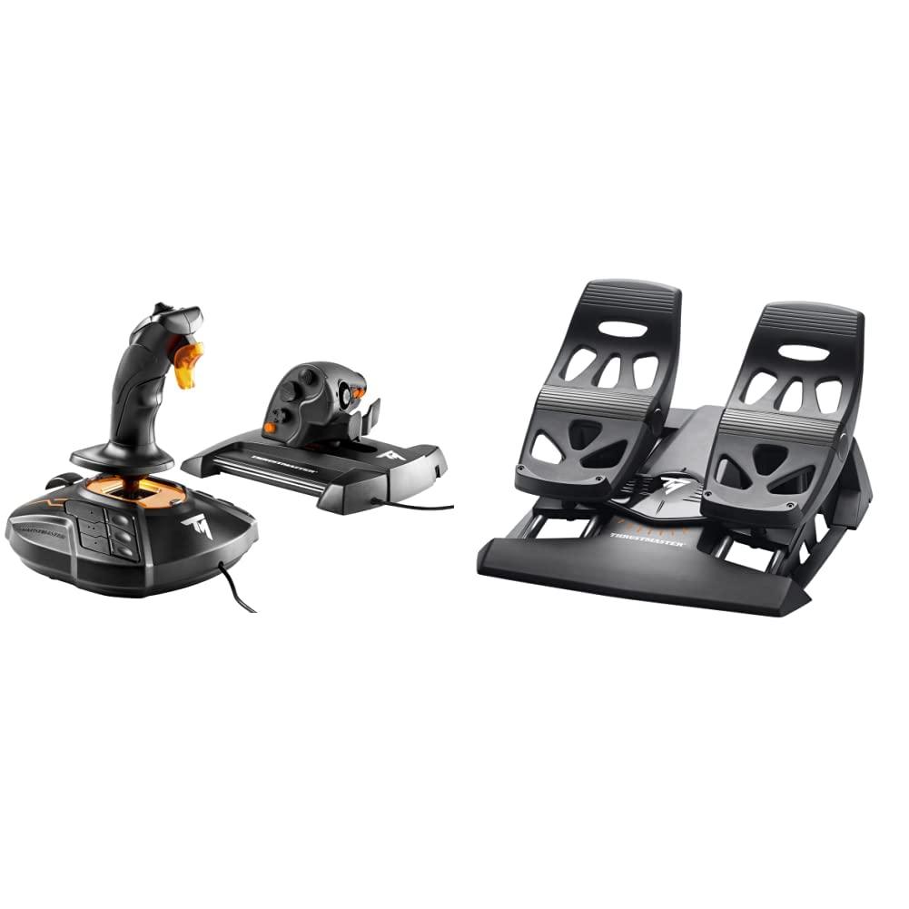 ThrustMaster TFRP Rudder Pedals & T16000M FCS HOTAS for PC (USB, Pedals, Joystick, Ergonomic, Flight Controller, PC, PS4, Xbox One)