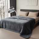 Waterproof Throw Blanket, Flannel Blanket Waterproof, Leakproof & Spill-Proof Grey Throw Blanket, Water Proof Blanket Double-Sided (Moon Grey & Starlit Grey, 40x60)
