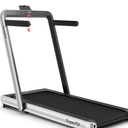 4.75HP 2 In 1 Folding Treadmill W/Remote APP Control - Silver