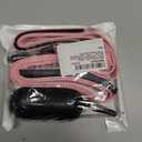 Heavy Duty Dog Leash, Laqibak Double-Sided Reflective Double Handle Dog Leash - Double-Layer Thickening, Lockable Safety Carabiner Design, 6 FT Perfect for Medium & Large Dogs Joyful Strolls, Pink