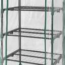 Miracle-Gro 23" x 17" x 57" All-Season 4-Tier Mini Grow House Outdoor or Backyard Easy Assembly Portable Greenhouse, Translucent