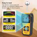 MESTEK Wood Moisture Meter for Non-Destructive Moisture Detection in Drywall, Wood, and Masonry, Moisture Tester with Backlit Color LCD Display & Alarm Function, Detects up to 20-40mm Below Surface