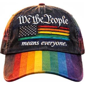 We The People Means Everyone Hat Gay Pride Rainbow Month Hat Adjustable Baseball Cap Unisex Men&Women