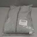 Womens Full Zip Up Long Sleeve Color Block Fleece Cropped Hoodies Winter Gym Running Outing Athletic Sweatshirts (Gray, XL)