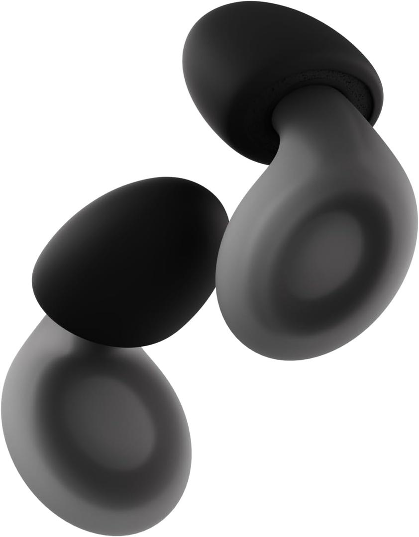 Loop Dream  Silicone/Memory Foam Earplugs for Sleep Comfort | Comfortable Ear Plugs for Muffling Snoring & Sleeping | Customized Fit | 27dB (SNR) Noise Reduction (Black)