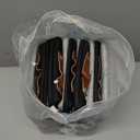 OrganiHaus Small Fabric Storage Baskets 6 Pack, 12x8in Cloth Storage Bins for Shelves, Small Baskets for Organizing Bathroom Pantry Closet, Canvas Shelf Baskets, Gray/Black