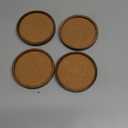 Wooden Drink Coasters Set of 4, Stackable Cup Coaster for Table, 4.2 inch Absorbent Cork Coasters Set for Tabletop Protection, Rustic Glass Coaster for Coffee, Home Decor.