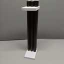 KAMANINA Curtain Rods for Windows 48 to 84 Inch, Antique Bronze Heavy Duty Curtain Rod Adjustable, 7/8 Inch Single Decorative Drapery Rod 32 to 86 Inch(2.6-7.1Ft), Netted Texture End