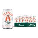 OLIPOP Prebiotic Soda Pop, Vintage Cola, Pantry Pack Packed with Prebiotics, Fiber, and Botanicals, Gluten Free, Vegan, GMO Free, 12oz (12-Cans)