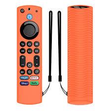 Silicone Remote Cover, Remote Control Silicone Cover for Fire TV Stick Anti Slip Silicone Protective Case with Lanyard 3rd Gen(Orange) Silicone Remote Cover, Remote Control Silicone Cover for Fire TV Stick Anti Slip Silicone Protective Case with Lanyard 3rd Gen(Orange)