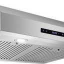 COSMO UMC30 30 in. Haven Collection 380 CFM Ducted Under-Cabinet Range Hood, LED Lights, Touch Controls, Stainless Steel