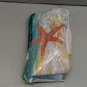 Allenjoy 72" x 72" Tropical Beach Shower Curtain Summer Seaside Scene Ocean Island Palm Tree Bathroom Decorations Curtain Durable Bathtub Showers Decor (Hooks Not Included)