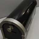 Brunswick Large, Steel, Post Mount Mailbox, Black with Brushed Nickel