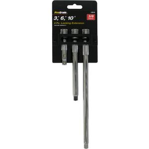 Pro-Grade 13018 3/8-Inch Drive with Locking Extension Set, 3-Piece