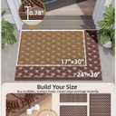 Color&Geometry Super Heavyweight TPE Stormproof Welcome Mat Outdoor, Eco-Friendly Materials Odor-Free Door Mat with Connectors & Non-Slip, All Weather Outside Entrance Barefoot Friendly, 24"x36" Brown