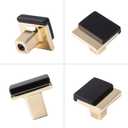 10 Pack Black and Gold Handles for Drawer 2 Tone Cabinet Handles Black Cabinet Pulls Kitchen Drawer Handles Matched Knobs