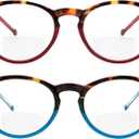Yogo Vision Bifocal Reading Glasses 2 Pack Plastic Keyhole Spring Hinge Frames Bifocal Readers for Men and Women