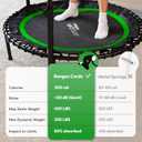 Mini Rebounder Trampoline for Adults, Fitness Trampoline with Bar | 450 lbs Exercise Trampoline with Adjustable Handle, 40 in for Indoor/Outdoor Workouts