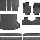 Floor Mats & Trunk Mat & Backrest Mat for 2023 2024 2025 RX350 RX350h RX500h (Not for RX450h&PHEV),TPE All Weather Protection Car Floor Liners & Cargo Liners (2023-2025 RX350 Full set)