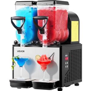 VEVOR Slushie Machine, 6L/1.6Gal x 2 Tank Commercial Slushy Maker, Frozen Drink Maker with Self-Cleaning, Margarita Machine for Restaurants Bars Party for Slushie, Margaritas, Milkshake & More