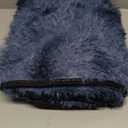 D3uduta Navy Blue Fluffy Plush Runner Rugs 2x6 ft Tie Dye Rectangle Shag Rug for Bedroom Dorm Living Room Kids Room, Machine Washable Anti-Slip