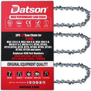10 Inch Pole Saw Chain for Stihl 71PMM3 56 for Stihl MSA 120 C-B, MSA 160 C-B, MSA 200 C-B,MS151 C-E, HT56, HT105,HT131,HT70,HT75,HT100,HT101,HT102,HT103,HT130 Pole Saws 1/4" - .043"-56DL (3 Chains)