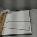 Hoolerry 3 Sets Wood Shelf Covers for Wire Shelving Removable Closet with 18 Grain Stickers Wire Rack Covers for Pantry Home and Kitchen Organization(30 x 16 Inch,White)