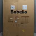 BABELIO 36 Inch Extra Tall Baby Gate with Cat Door, 29-40" Metal Pet Door for Stairs, Doorways, House, Auto Close, Easy Walk Thru, Gray