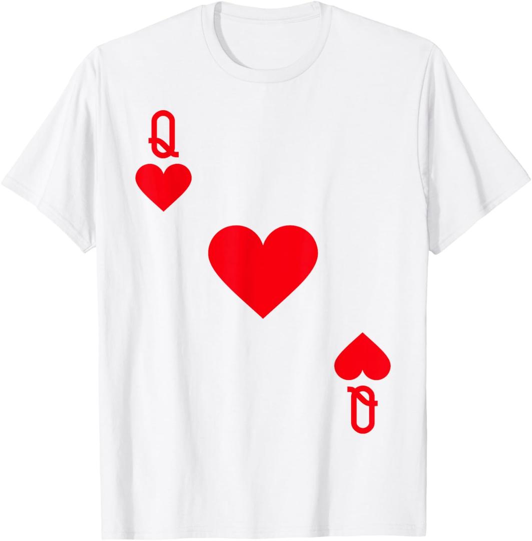 Queen of Hearts Costume T-Shirt Halloween Deck of Cards T-Shirt 3XL 