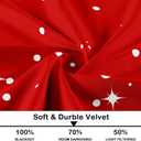 YOSTEV Christmas Kitchen Curtain 2 Panels Set, Red Snowflakes Velvet Curtains for Cafe Window, Winter Holiday Treatment Rod Pocket Thermal Insulated Room Darkening, 26x45 Inch