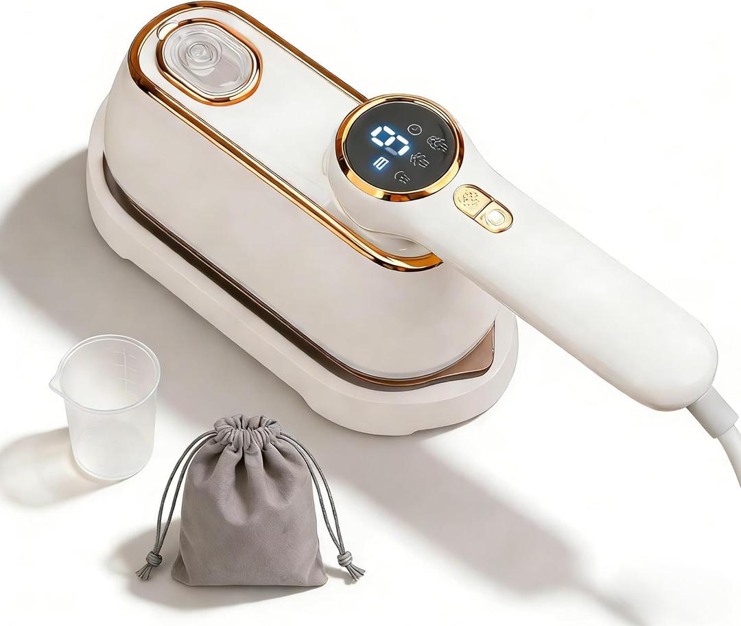 Travel Steamer for Clothes Portable, 1200W Handheld mini travel Steam Iron 4 Mode with LCD Display, Powerful Wrinkle Remover, Garment Steamer for Home, Dorm, Travel 120V