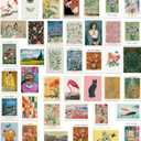 KBKBART 40 Pcs Vintage Wall Collage Kit Maximalist Paintings Art Prints Vintage Famous Artists Aesthetic Prints Cards Photo Wall Decor Aesthetic Collage Dorm Bedroom Decor (Eclectic)