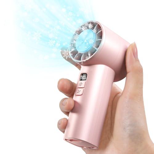Honeasort Portable Handheld Turbo Fan | Speed(1-120) Adjustable Mini Fan featuring Cooling Mode | 5000 mAh Rechargeable Battery | Metal Body & LED Display | Gifts for Men Women, Camping & Outdoor