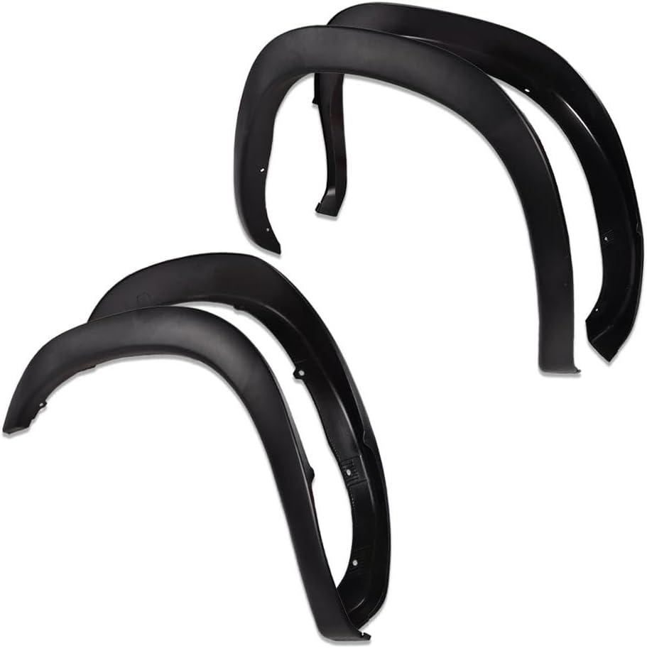 CROSSDESIGN 4pcs Fender Flares Wheel Cover Textured Factory Style Compatible with 2002-2008 Dodge Ram 1500/2003-2009 Ram 2500 3500 (Do not fit Dually models)
