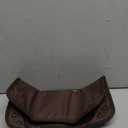 HUIJUBAO Portable Collapsible Canvas Storage Tray, 12x12 Inch, Multi-Functional Organizer for Home, Travel, Camping, Vanity, Kitchen, Outdoor Picnics (Brown)