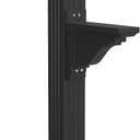 Mayne Manchester Single Arm Mail Post - Black - 26in L x 9in W x 58in H - Manchester Post & Arm, Hardware Kit (5852-B)