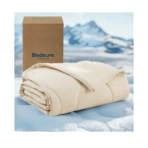 Bedsure Premium Cooling Blanket for Medium Dog - Q-MAX>0.5, Breathable Summer Washable Cold Pet Throw Blanket, Soft Durable Self Cooling Cat Mat for Hot Weather, Gentle Cream, 30x40