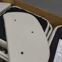 24" Bar Stools Set of 4, Faux Leather Counter Height Barstools with Low Back, Upholstered Bar Chairs with Pet-Friendly Design, Off-White