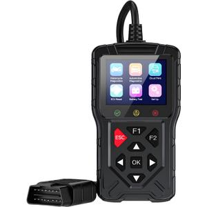 M60 2-in-1 OBD2 Scanner for Car & Motorcycle - ECU Reset, 3-in-1 Battery Test (Start/Charge/Load), Cloud Printing, Live Data & Fault Code Reader, Compatible with All OBD-II Vehicles