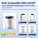 Core 300 Replacement Filter for LEVOIT Core 300 Core 300-P Core 300S Core 300S-P Vortex Air Air Purifier, 3-in-1 High-Efficiency Activated Carbon, Core 300-RF, 2 Pack, White