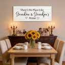 Grandma and Grandpa's House Wall Decor, 32x12 Inch, White