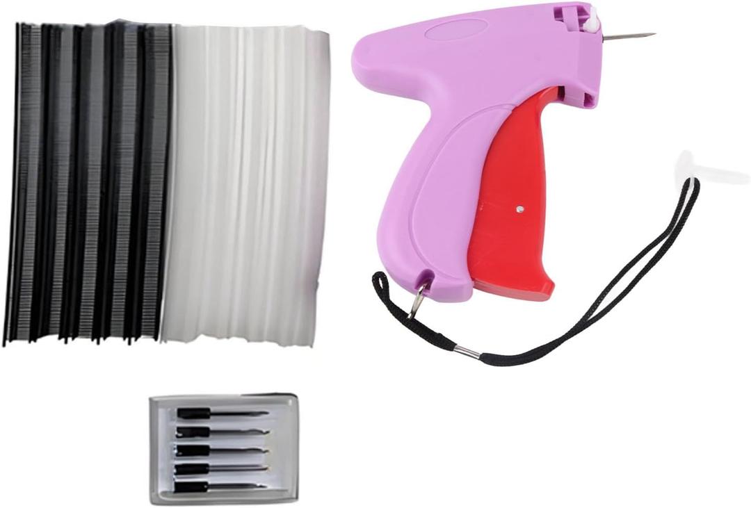 Quick Clothing Fixer, Clothes Quilt Tacking, Mini Stitch Hemming Gun Micro Tagging Tool for Home Use and Most Scenarios (Pink)