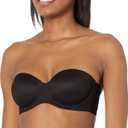 Bali Women's One Smooth U Strapless, Ultimate Stay in Place, 7-Way Multiway Underwire Bra, Full Coverage (38DD, Black)